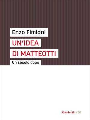 cover image of Un' idea di Matteotti